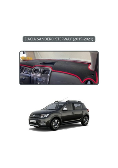 Dacıa Sandero Stepway 2015-2021torpido Koruma Halısı Gri Kenar