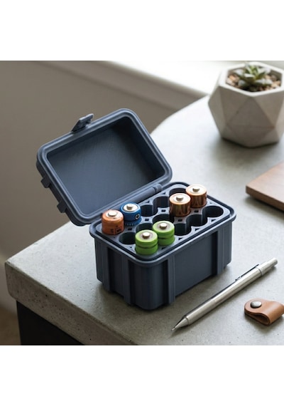 Aa Pil Saklama Kutusu 3d Baskı Taşıma Kutusu 15'li Pil Organizer Kutu Gri