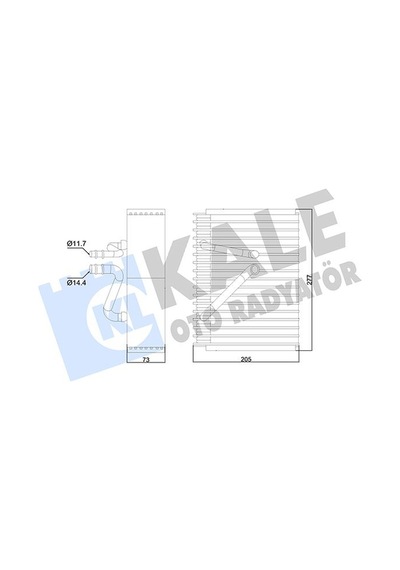 Kale 352965 Evaporatör Kalorifer Radyatörü - Opel Vectra B 1999-2002 2.0 İ Klimalı Modeller 1618178 - 9118447
