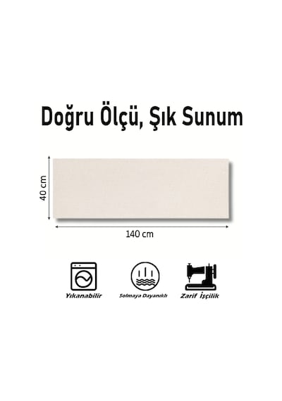 Cafe Love Runner, Runer, Masa Örtüsü, Sofranıza Zarafet Katın Runner, Masa Örtüsü Krem