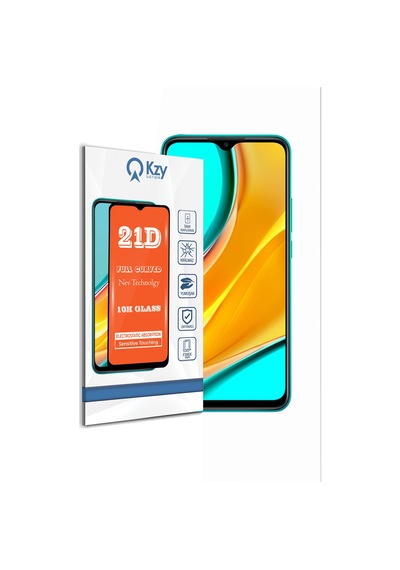 Xiaomi Redmi 9 ile Uyumlu Tam Kaplayan Temperli 21D Cam Ekran Koruyucu