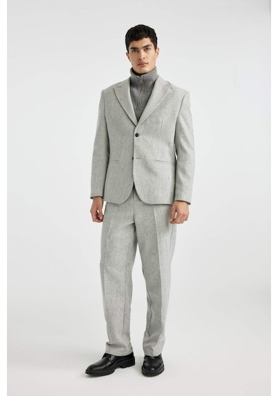 DeFacto Klasik Pantolon Wide Leg Basic Düz Geniş Bol Paça B9492AX23WNGR377