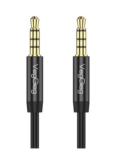 Veggieg 3.5mm Jack Trrs Hi-fi Aux Mikrofon Ve Ses Kablosu 5 Metre