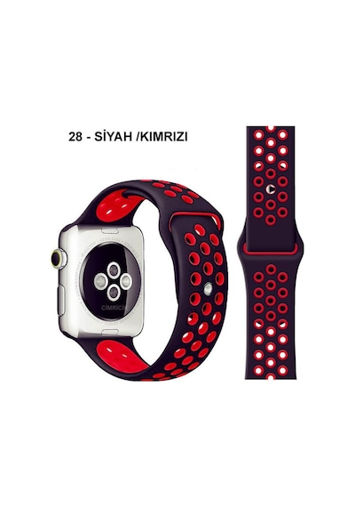 Apple Uyumlu  Watch Kordon 42 44 45 MM 2 3 4 5 6 7 Spor Silikon Kordon