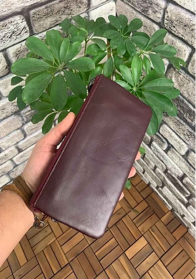 Guard El Örgüsü Küçük Boy Bordo Hakiki Deri Kadın Çantası P2271 Bordo