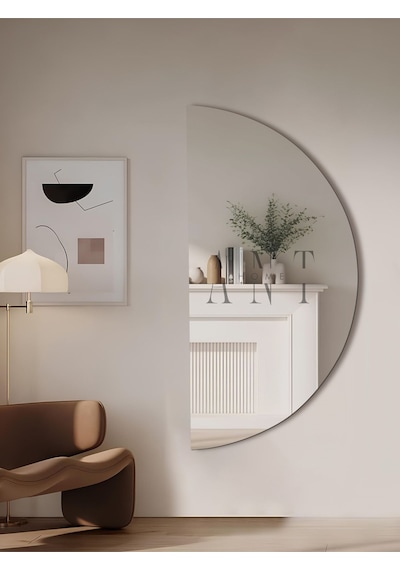 120 X 60 Cm Model Nes Dekoratif Ayna, Konsol Aynası, Hol Aynası, Dresuar Aynası GÜMÜŞ