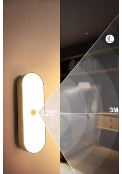 Neo Vista Usb Şarjlı Led Işık, Hareket Sensörlü, Beyaz Işık, Oda, Mutfak, Salon Ve Merdiven İçin Taşınabilir Lamba .