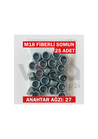 M18 Fiberli Somun 25 Li Çinko Kaplı 1