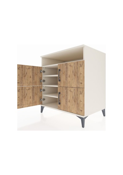 Kronos Şifonyer 4 Raflı 4 Kapaklı 88x59x96 Aytaşı-çam Aytaşı