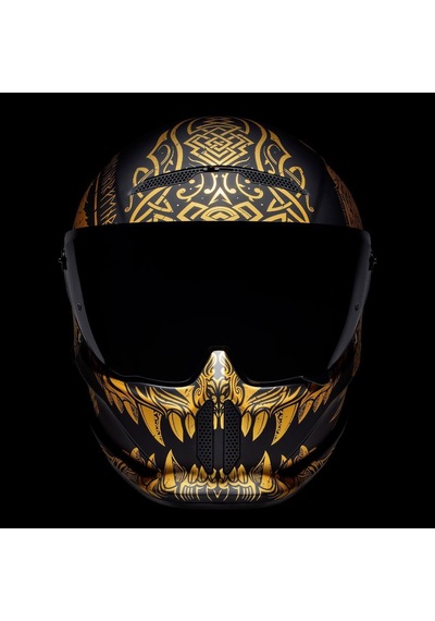 Ruroc At4.0 Carbon Fenrir Kapalı Kask Siyah - Altın