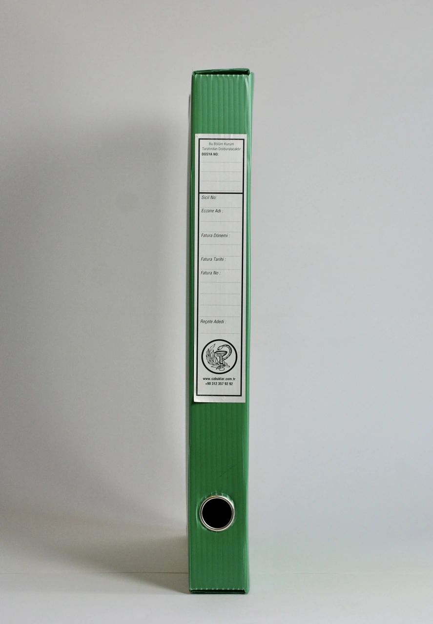 Eczane Sgk Reçete Kutusu Standart Boy Yeşil 29x4,5x40 Cm 1 Adet