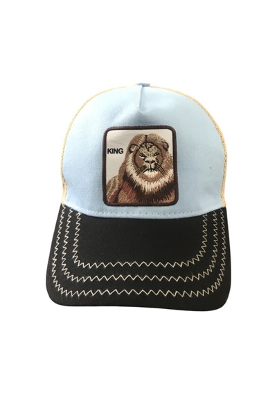 Bd Tekstil King Aslan Baskılı Mavi Şapka Mavi