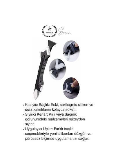 3'ü 1 Arada Fayans Derz Dolgu Silikon Kazıyıcı Sıyırıcı Uygulayıcı Aparat Mutfak Banyo Kapı Pencere