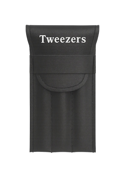 Twiezers Twzset3001 Deri Çantalı 3'lü Paslanmaz Çelik Cımbız Seti - Siyah/siyah