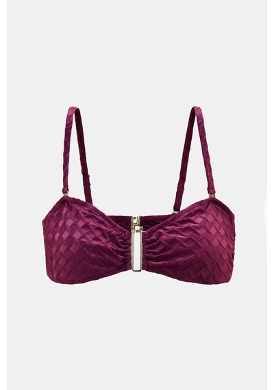 Amarelle Olympos Mor Straplez Çıkarılabilir Pedli Bikini Üst Mor