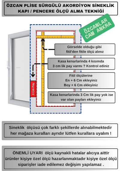 Plise-Pileli Akordiyon Kapı Pencere Katlanır Sineklik