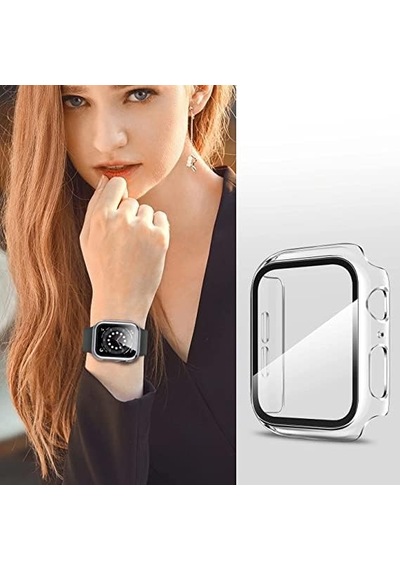 Apple Watch 49 Mm Şeffaf Ekran Koruyucu Ve Kılıf Bir Arada Tam Koruma Şeffaf Saat Kılıfı Çok Renkli