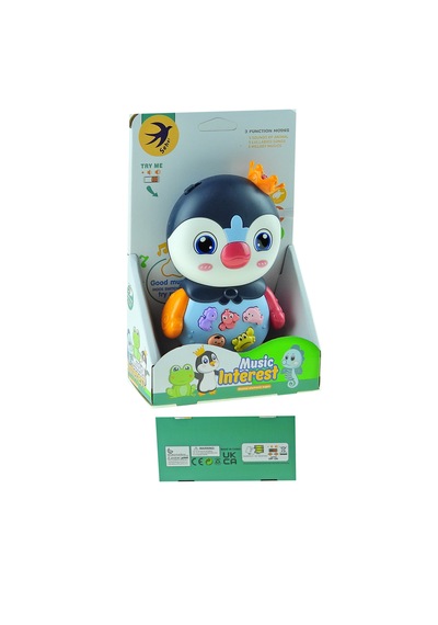 Oyuncak Penguen Işıklı Sesli Sevimli Penguen 16 Cm