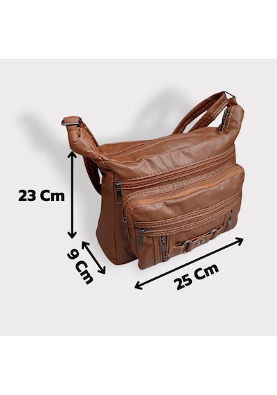 Bayan Çapraz Omuz Çantası Taba Gvn-0108 Taba