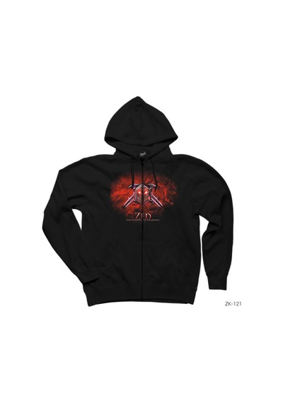 League Of Legends Zed Sign Siyah Fermuarlı Kapşonlu Sweatshirt