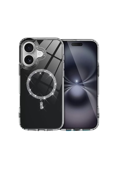 Newface Apple İphone 16 Plus Live Diamond Magsafe Kapak - Siyah