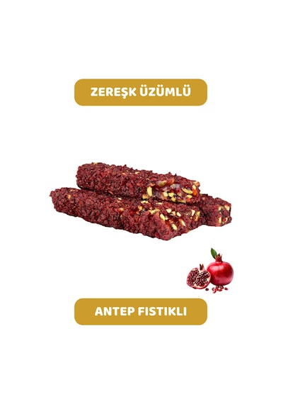 Zereşk Üzümü Kaplı Antep Fıstıklı Nar Aromalı Kral Lokum 500 Gr