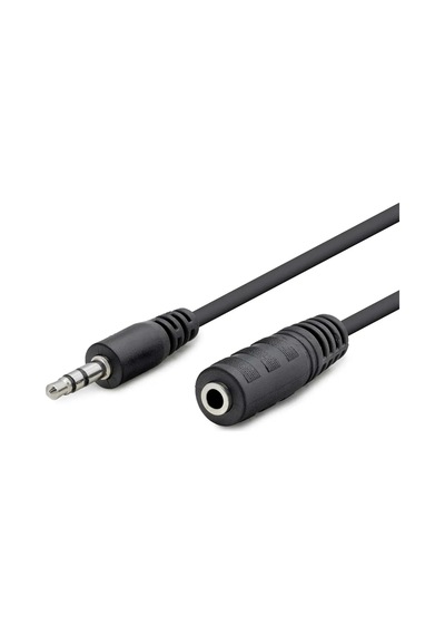Hdx1004 3.5mm Trs Aux Uzatma Kablosu 1.2 Metre - Erkek Dişi Kulaklık, Hoparlör, Pc, Araba Uyumlu Stereo Ses Uzatma Kablosu, Siyah