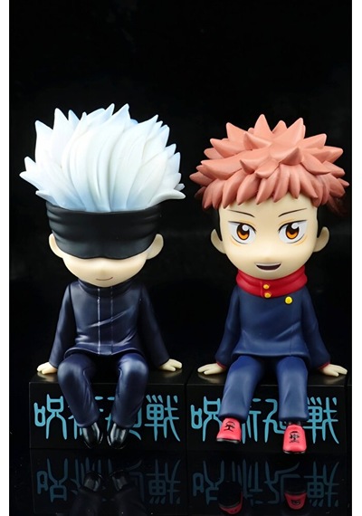 Jujutsu Kaisen Gojo Satoru Ve Yuji Itadori İkili Set Anime Koleksiyon Figürü 8-10 Cm