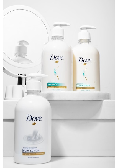 Dove Nemlendirici Şampuan 500 Ml + Saç Kremi 500 Ml + Vücut Losyonu 500 Ml