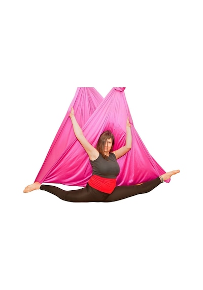 Yoga Profesyonel Yoga Hamak Seti Kırmızı Boyuna Esnemez Enine 360 Cm E Kadar Esner Kırmızı