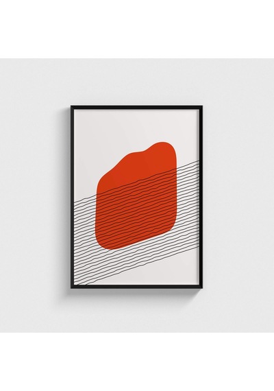 Linear Stain V3 Tablo Çerçeveli Poster Duvar Dekorasyonu Siyah Çerçeveli Tablo Siyah Çerçeveli Tablo Dn11d149sıyah