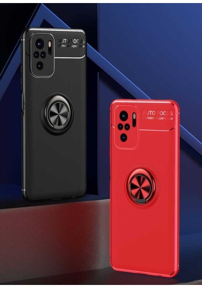 Xiaomi Redmi Note 10 Kılıf Yüzüklü Magnetli Ravel Case