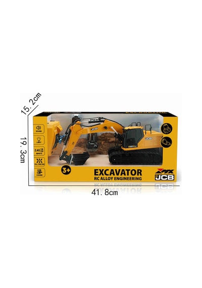 Jcb Lisanslı 3'ü 1 Arada Uzaktan Kumandalı Ekskavatör Oyuncak Metal Kepçeli Rc Ekskavatör Oyuncakları İnşaat Aracı