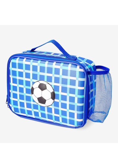 Flying Tiger Futbol Topu Desenli Beslenme Çantası Mavi