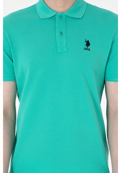 U.S. Polo Assn. Erkek Slim Fit Polo Yaka Mint Basic Tişört 50307699-VR090
