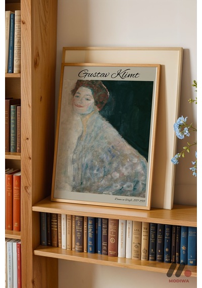 Gustav Klimt Portre, Ahşap Çerçeveli Duvar Tablosu - Sanatsever Hediyesi