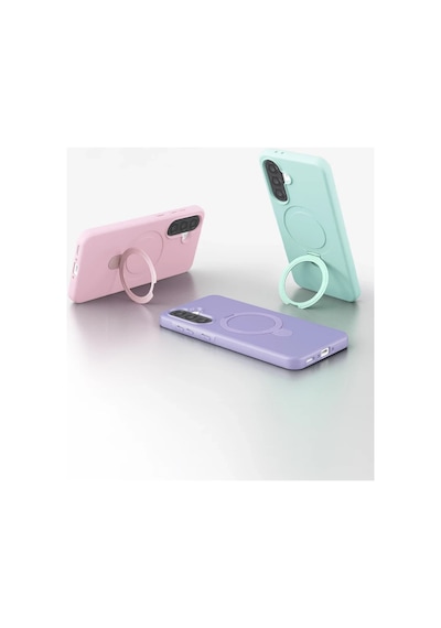 Samsung Galaxy A56 Regal Magsafe Standlı Kapak - Yeşil 0.2M-Çok Renkli