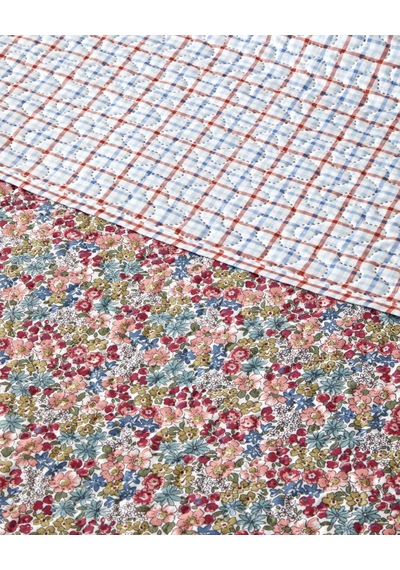 English Home Cherry Plaid Tek Kişilik Yatak Örtüsü Takımı 160x220 Cm Fuşya Fuşya