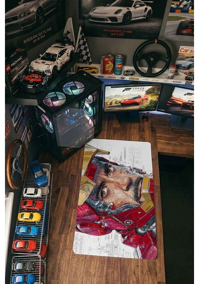 Iron Man Tony Stark Teknolojik Blueprint 40x90 Cm Oyuncu Mousepad Kaymaz Taban Büyük Boy Siyah
