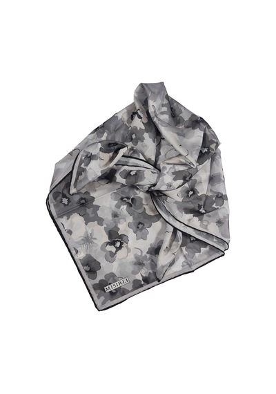 Mim Eşarp Mısırlı Eşarpları Silky Cocoon Trend Polyester Twill Sport Eşarp Siyah