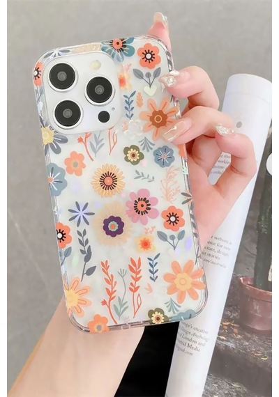 Apple iPhone Uyumlu 16 Pro Kılıf Solmayan Imd Baskı Desenli, Şeffaf Tpu+pc Botanik Kapak
