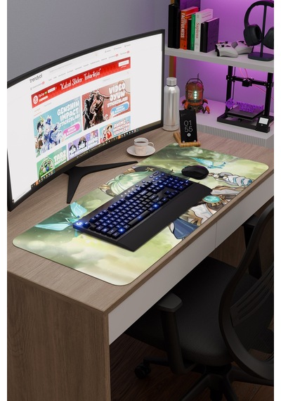 Sucrose Genshin Impact Anime Oyuncu V3 - 90x40 Xxl Gaming Mouse Pad Fare Altlığı