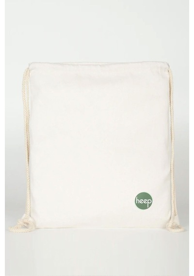Heep Krem 35x40 Cm Unisex Ham Bez Büzgülü Sırt Ayakkabı Çantası Natural