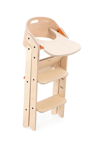 Tr Mychair Ahşap Katlanır Mama Sandalyesi Naturel