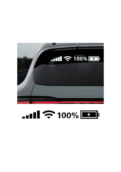 Batarya Wifi Pil Icon Oto Sticker (25 Cm -3 Cm)