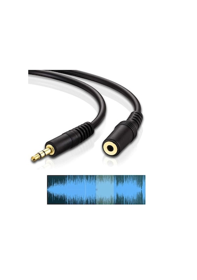 3.5mm Stereo Dişi Erkek Uzatma Kablosu Kulaklık Aux Uzatma Kablosu 2m