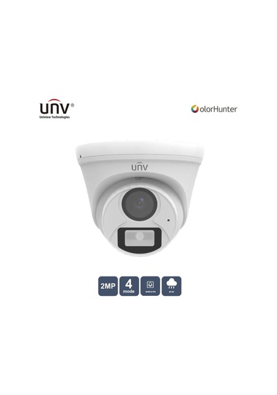 Unıvıew Uac-t112-af28-w 2mp 2.8mm Colorhunter 20mt Ip67 Ahd Dahili Ses Dome Kamera