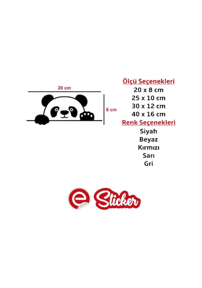 Panda Bagajdan Bakan Panda Oto Cam Araba Sticker (463527775)