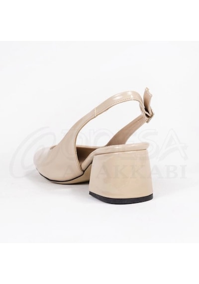 Mergenshoes Mf302 Ten Düz Kadın 6 Cm Topuklu Ayakkabı Ten