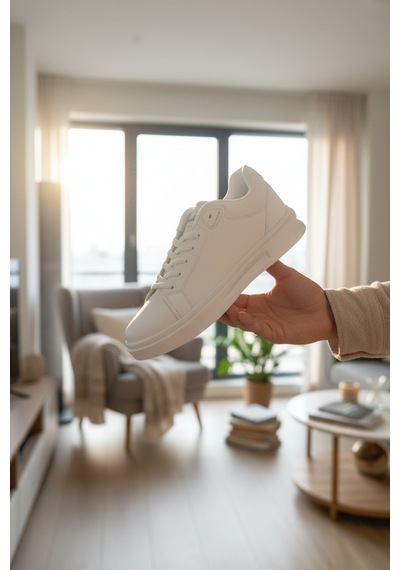 Enoch Düz Taban Stan Smith Casual Sneaker Beyaz